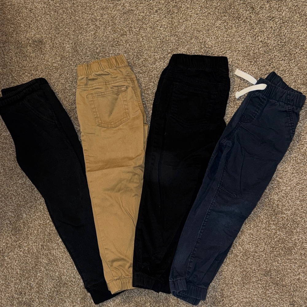 Cat and Jack Elastic Waist Jogger Pants - Black, Tan, and Navy